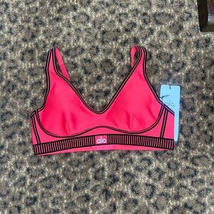 ALO Yog V-neck Bra with Black Trim new with tags